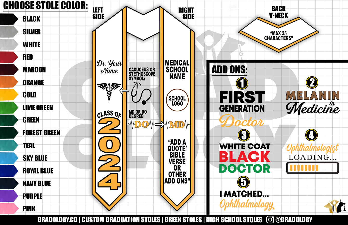 MD/DO Graduation Stole