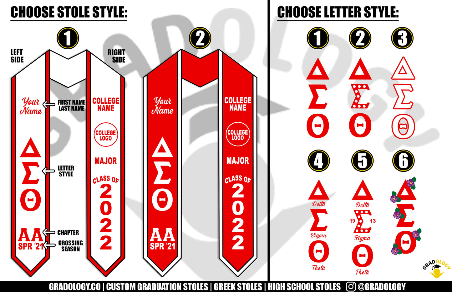 Delta Sigma Theta Graduation Stole