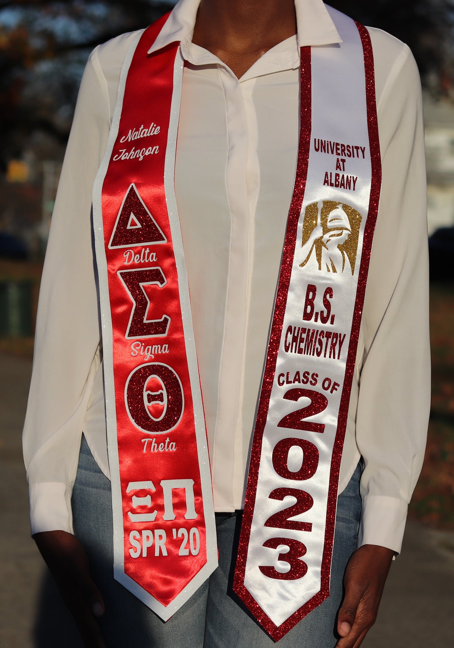 Dual Tone Delta Sigma Theta Graduation Stole