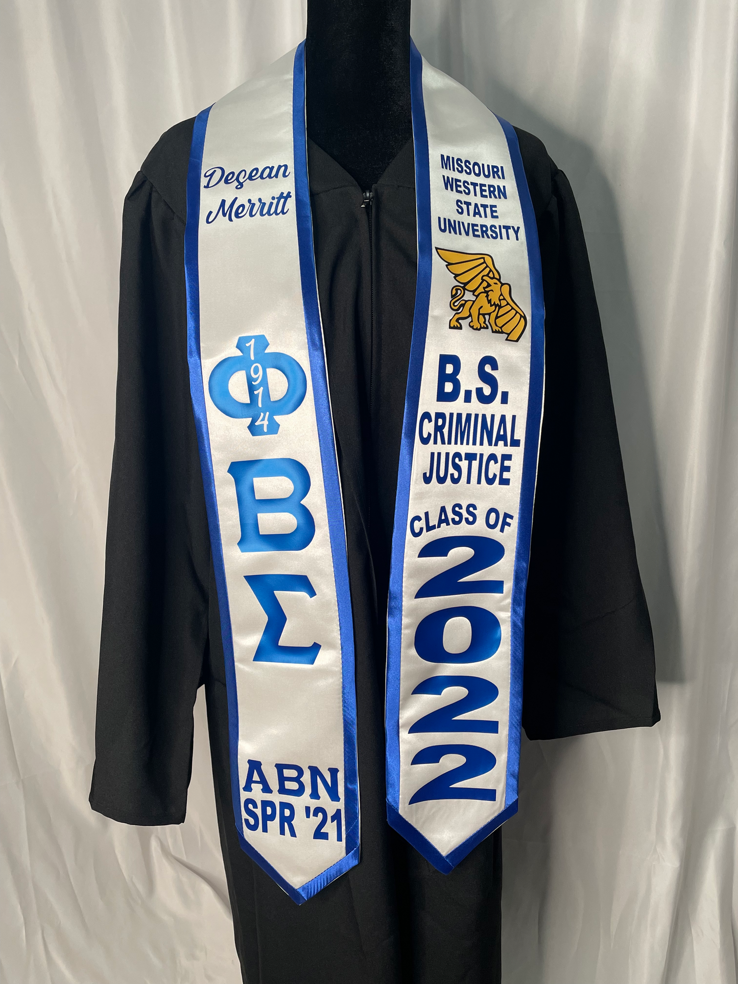 Phi Beta Sigma Graduation Stole