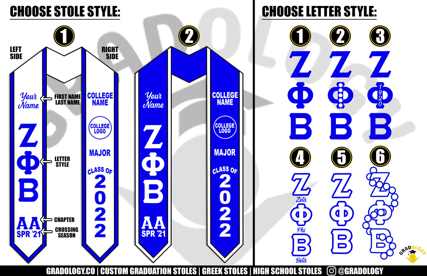Zeta Phi Beta Graduation Stole