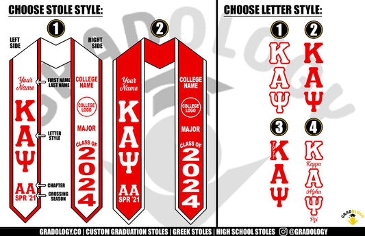 Kappa Alpha Psi Graduation Stole